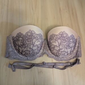 Victoria's Secret Lace Strapless Bra - Lavender